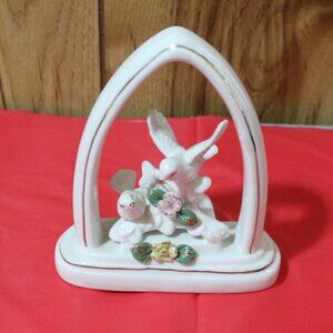 Porcelain Dove Candle Holder